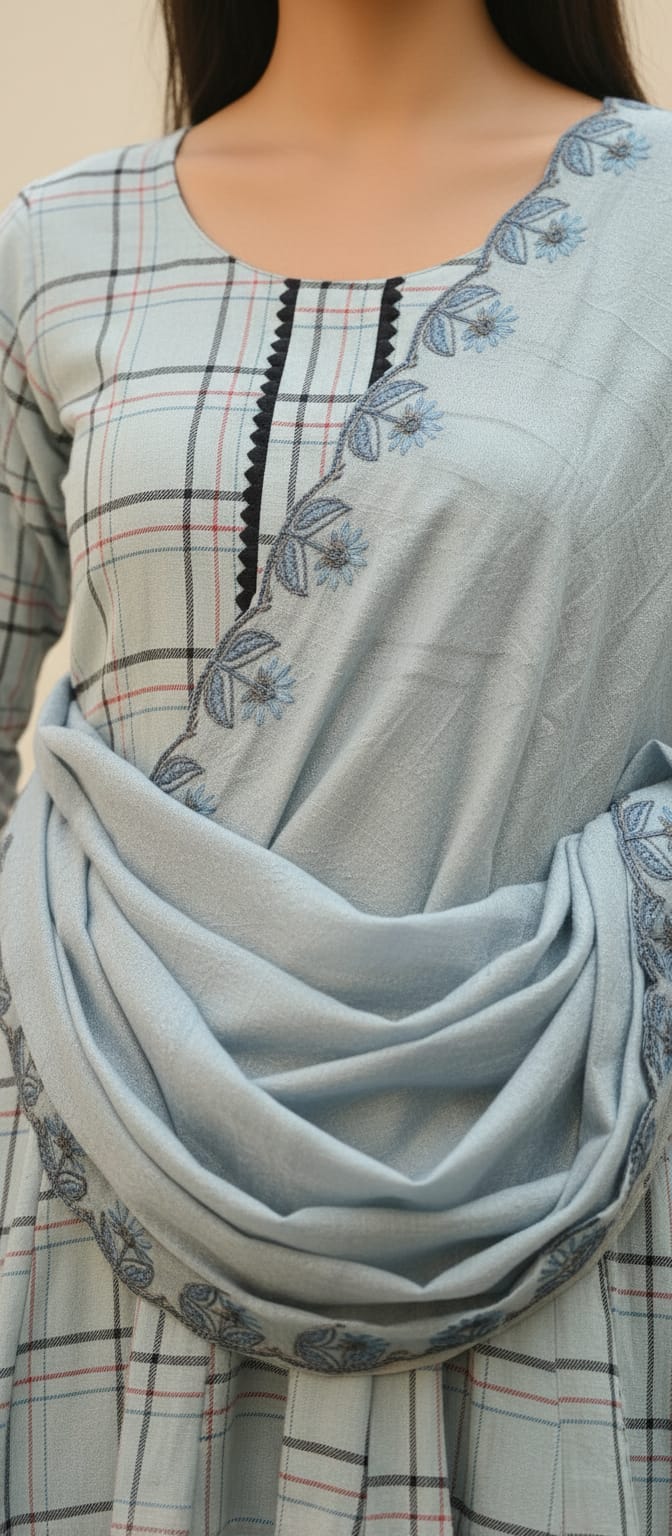 Neelaya Checked Kurta Set