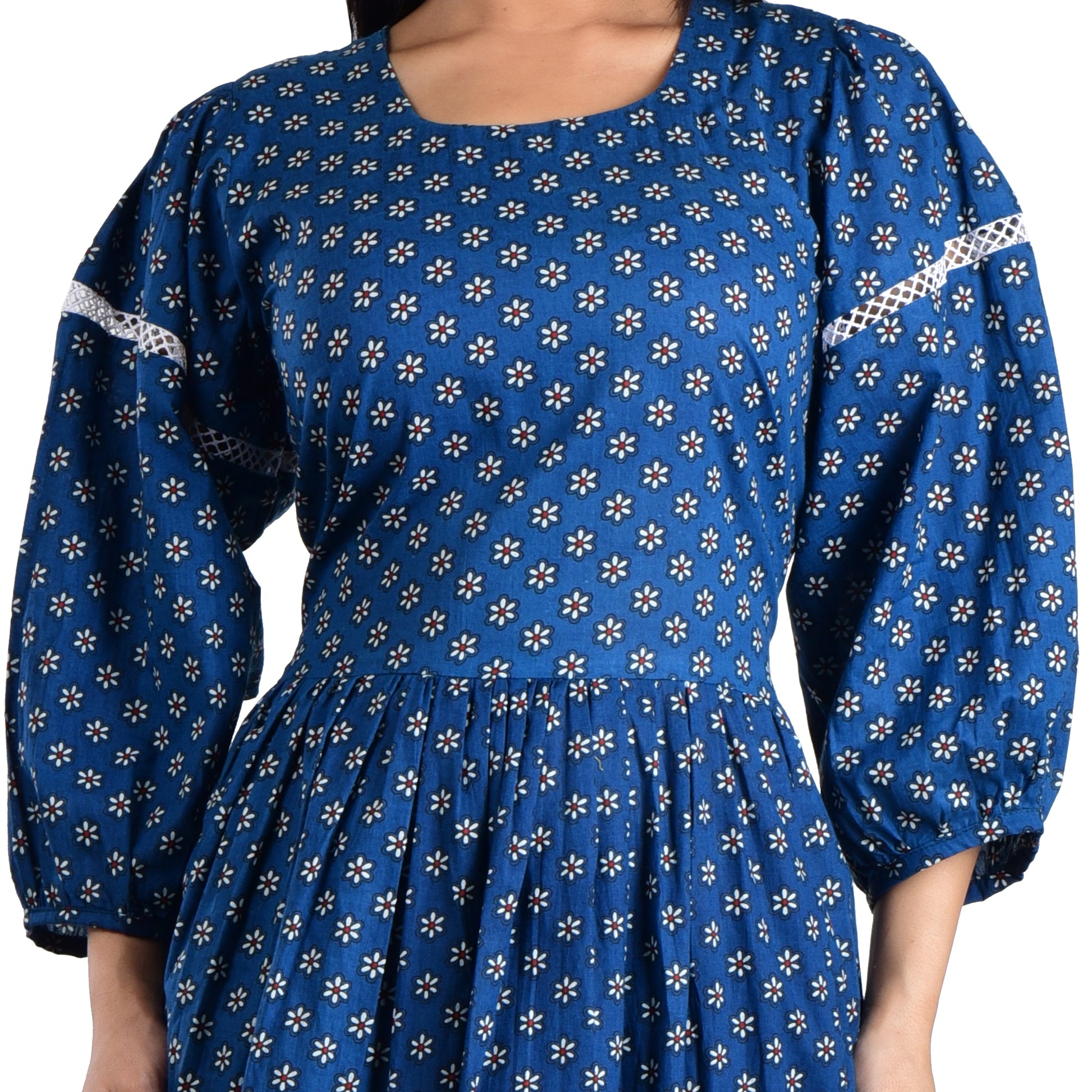 blue summer cottan dress