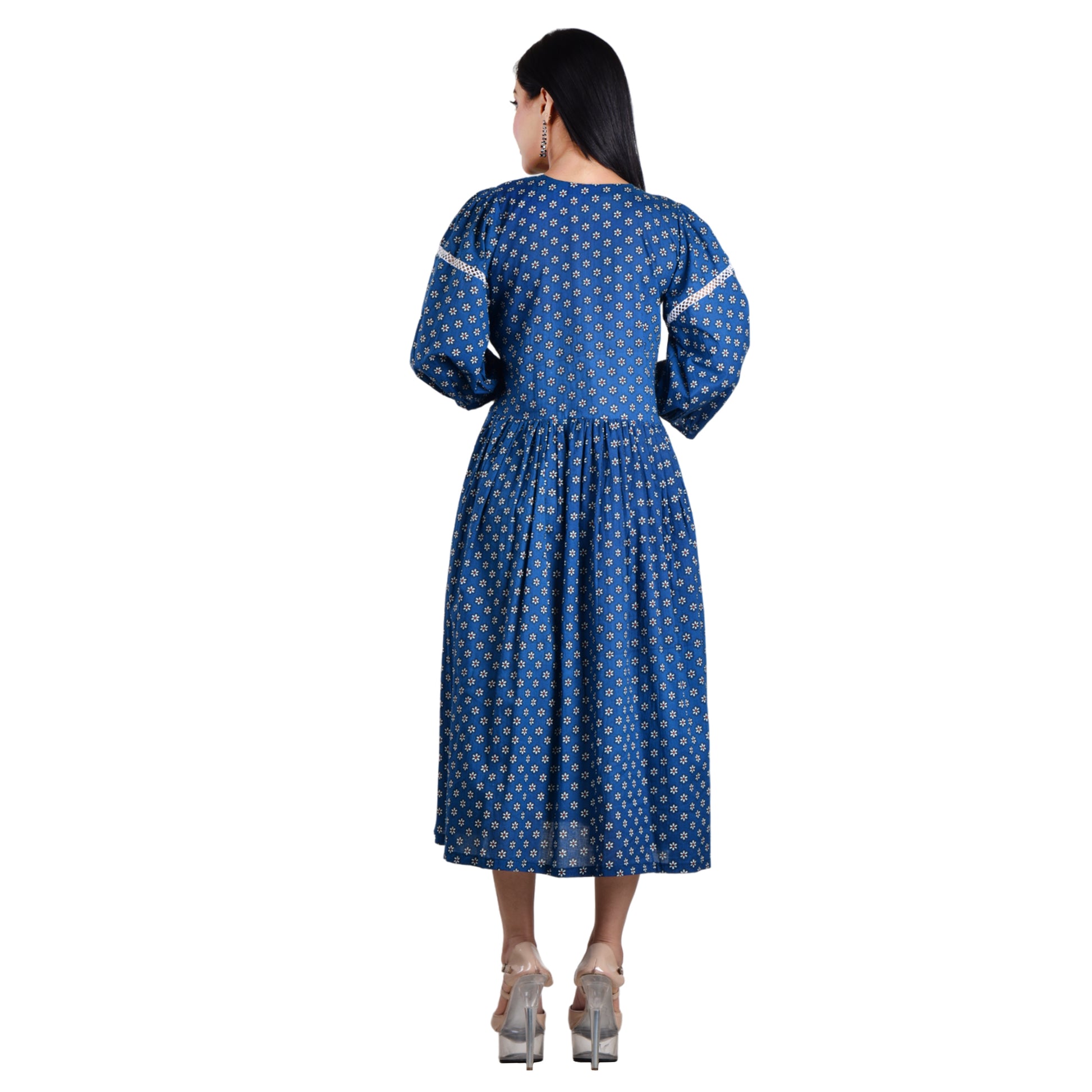 blue summer cottan dress
