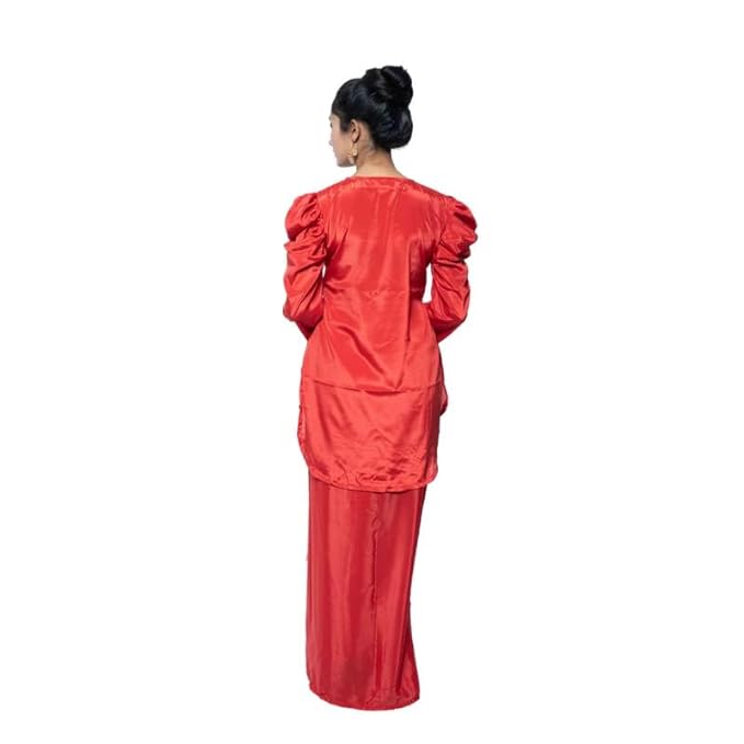 MINAAKSHIGANGAA Plain French Silk Kurti with Dhoti Pants Set