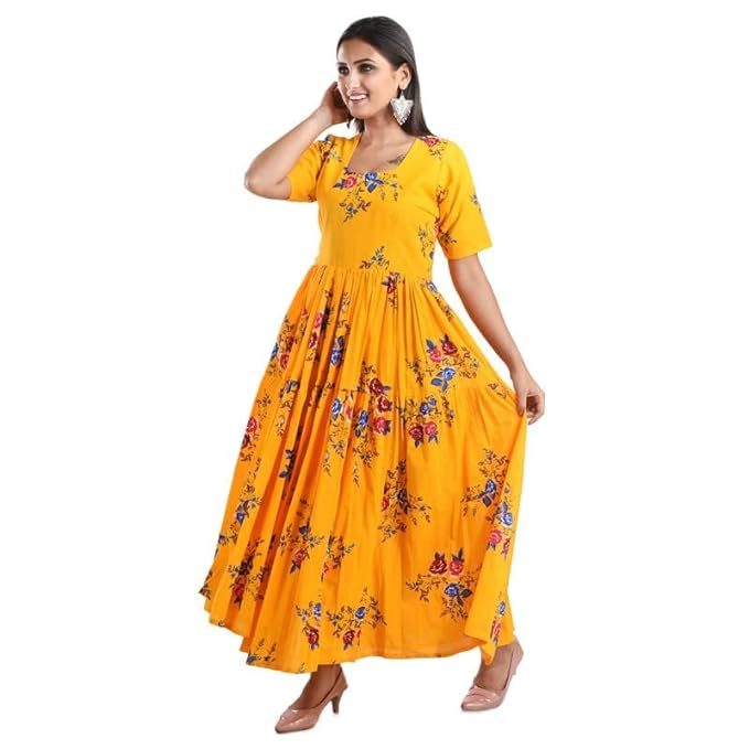 MINAAKSHIGANGAA Anarkali Flare Panelled Gown Dress