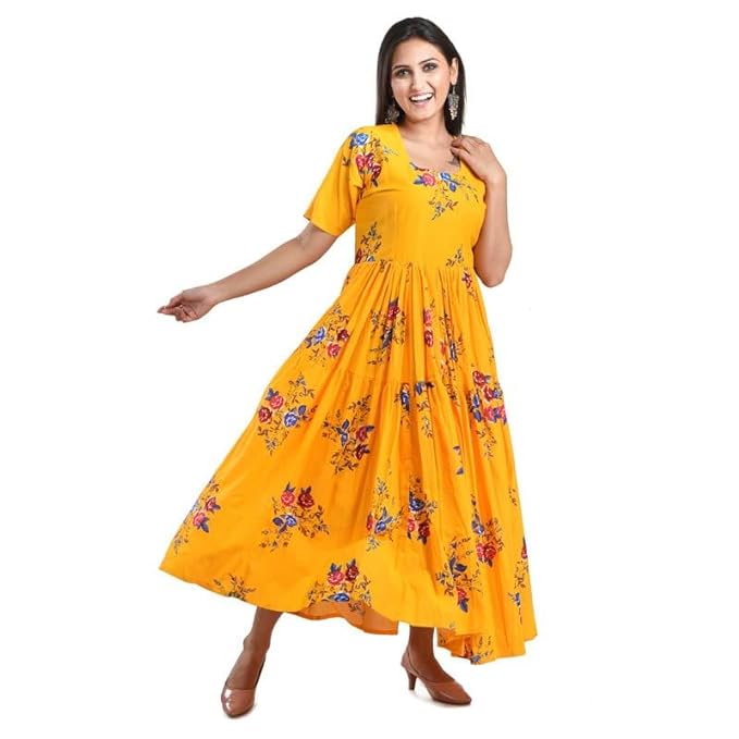 MINAAKSHIGANGAA Anarkali Flare Panelled Gown Dress