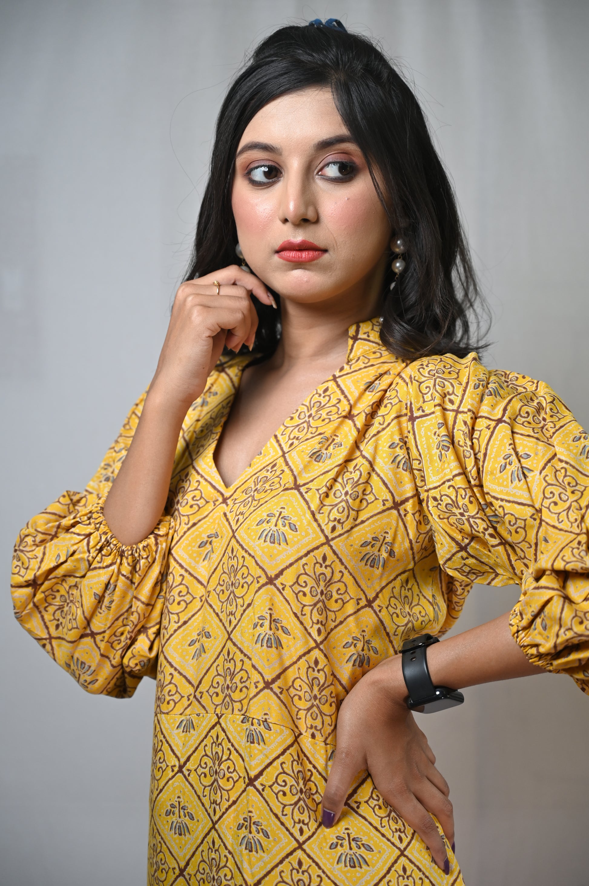sunshine yellow long dress