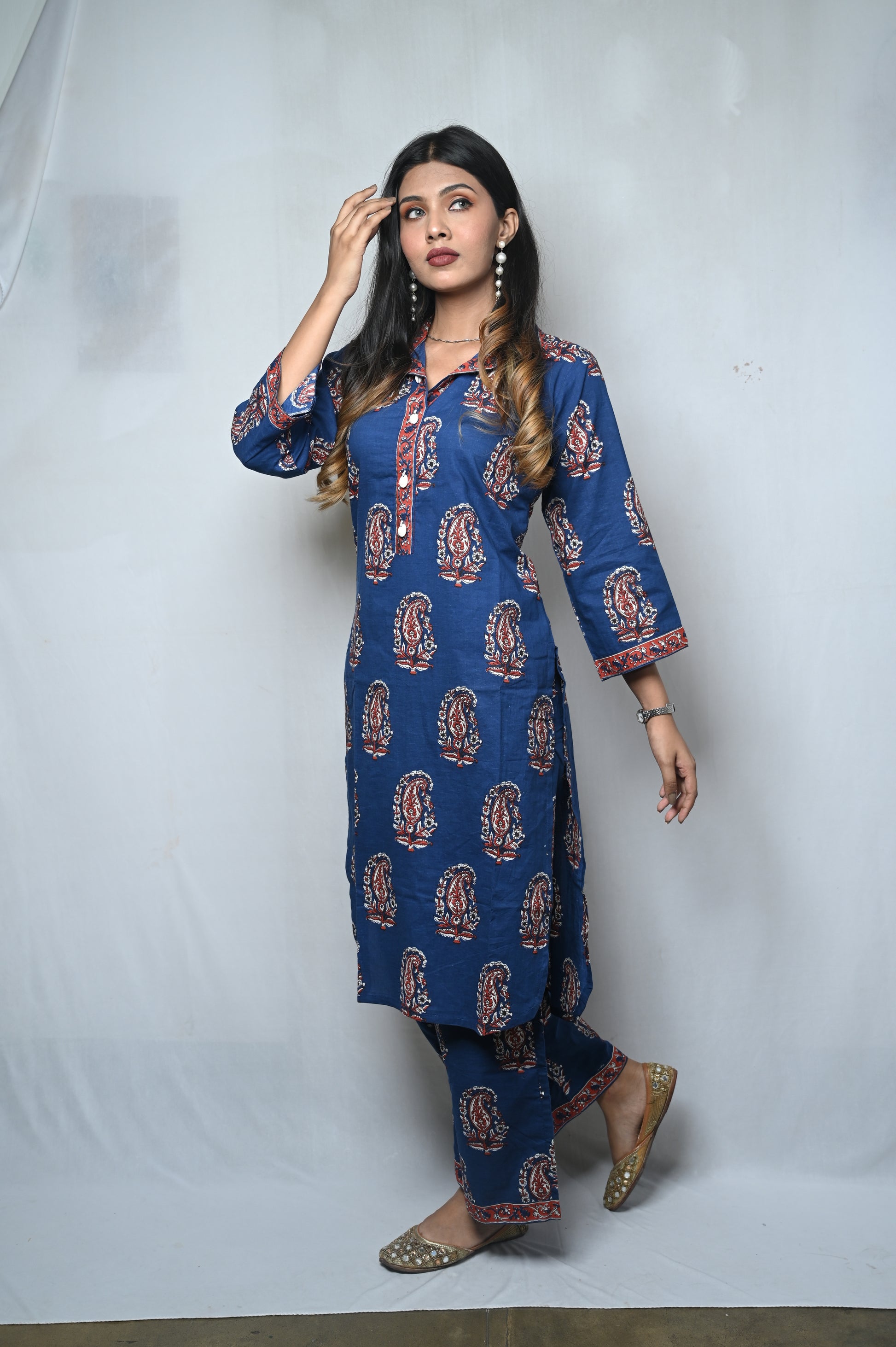 Summer Cotton Kurta Set Block Print Cotton