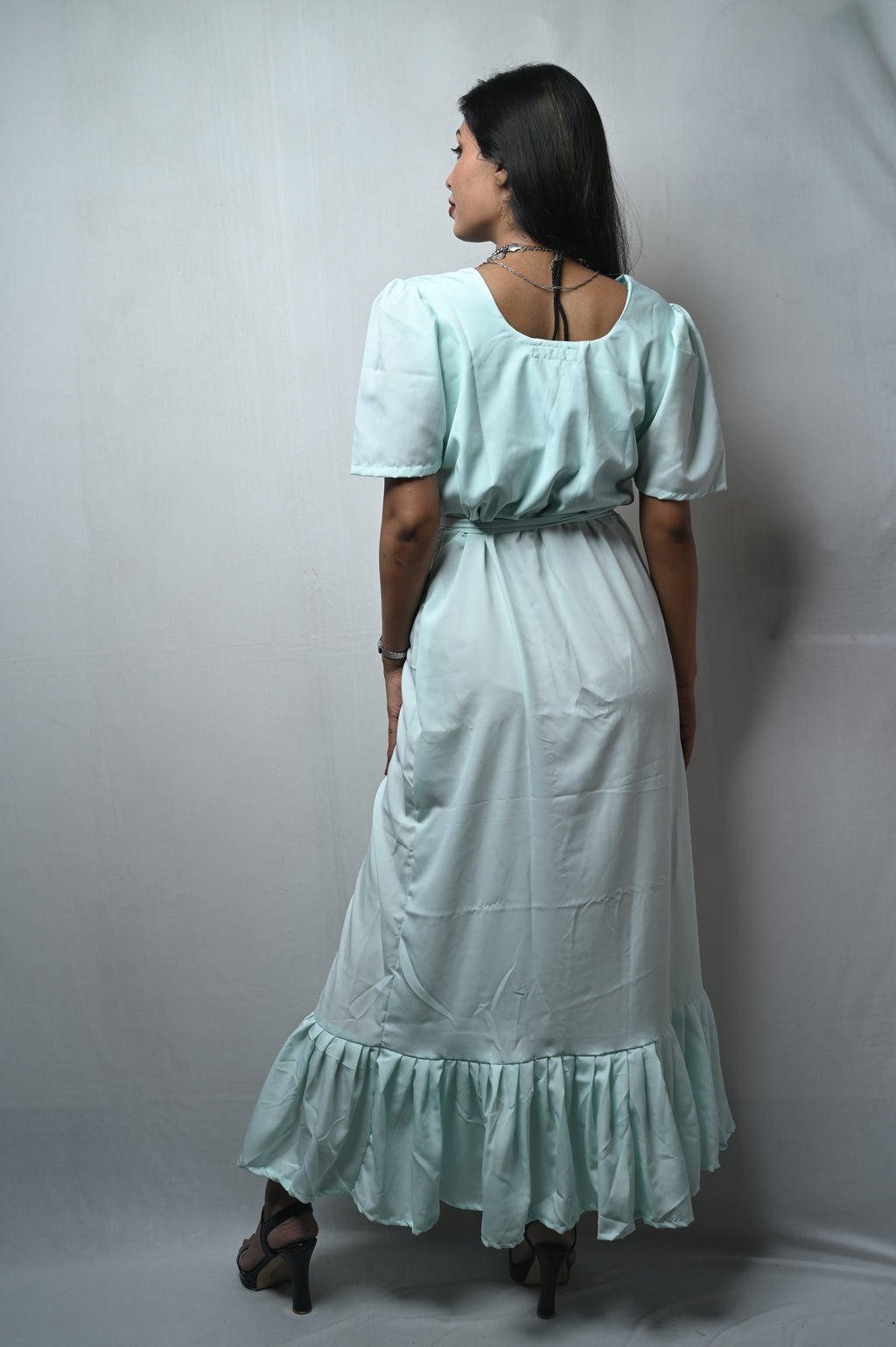 Long Gown dress with belt