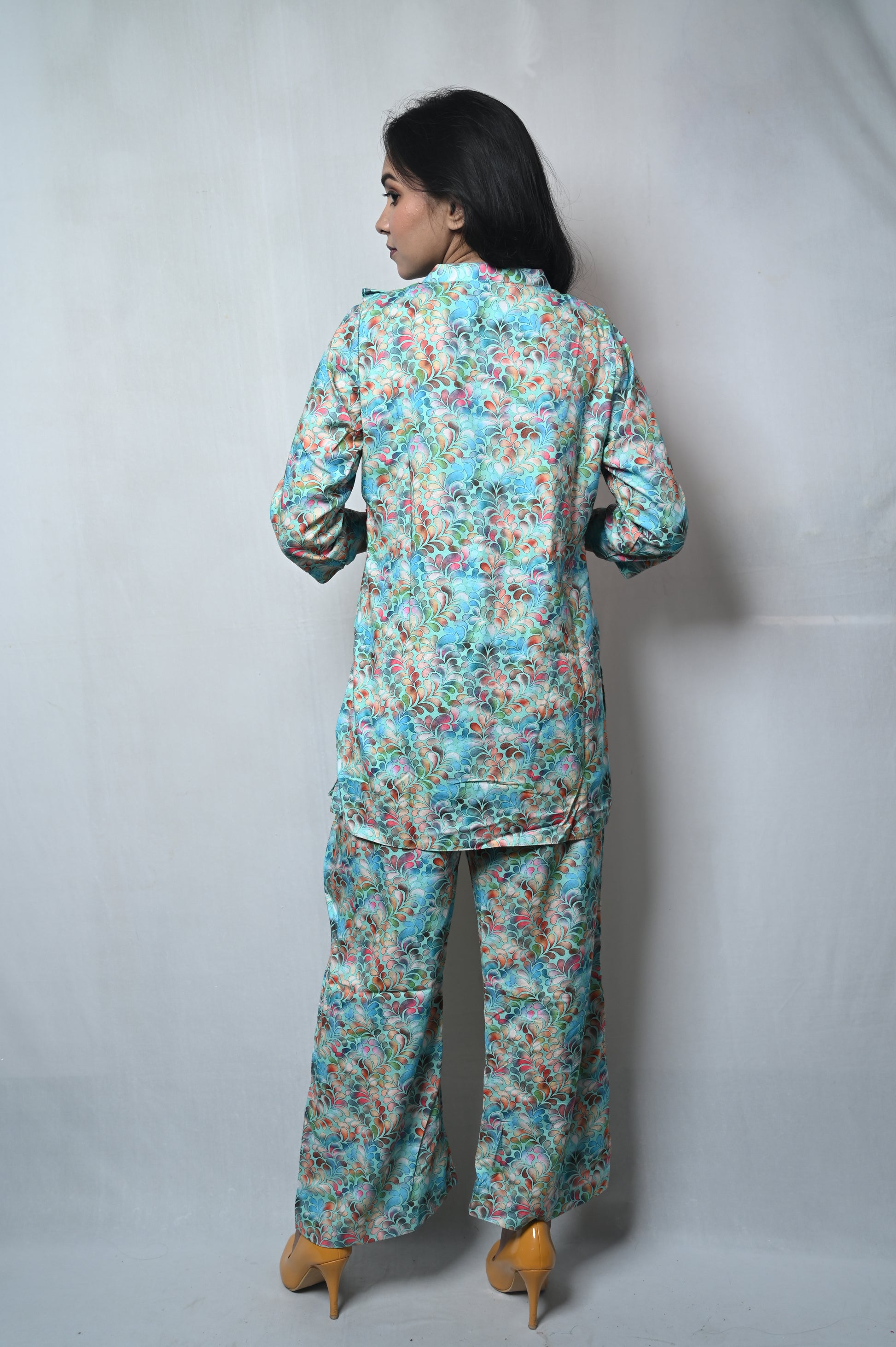 Leafy Green muslin cottan co ord set