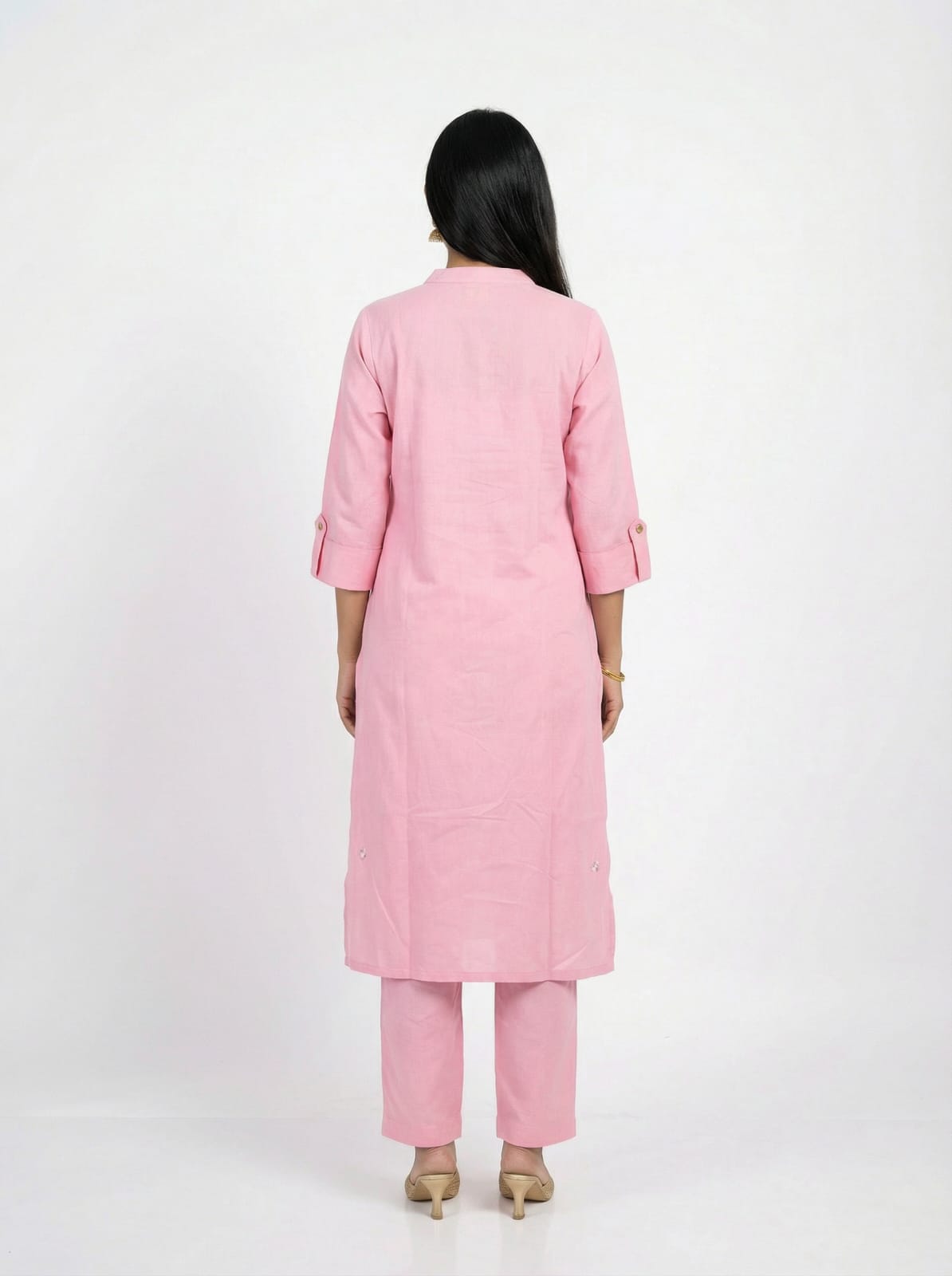 Solid Cotswool Kurta Set – Minimal Classic Co-ord