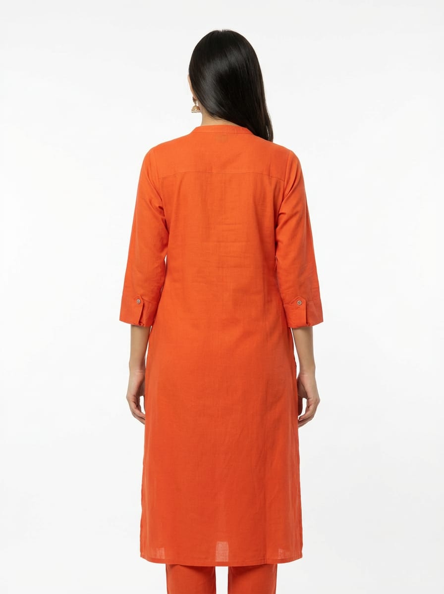 Solid Cotswool Kurta Set – Minimal Classic Co-ord