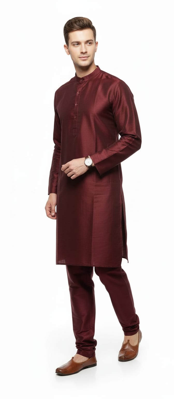 Veer Maroon Royale Kurta Set