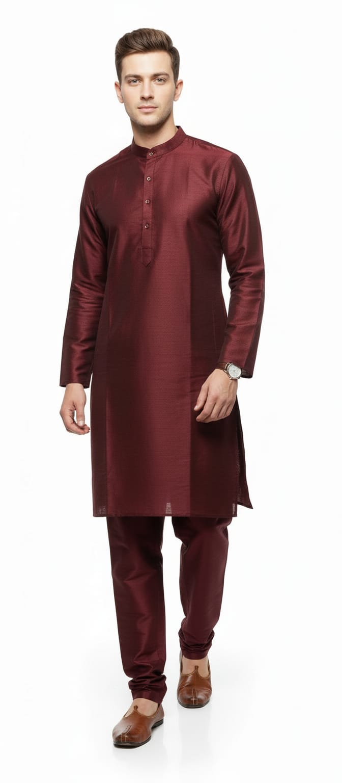 Veer Maroon Royale Kurta Set