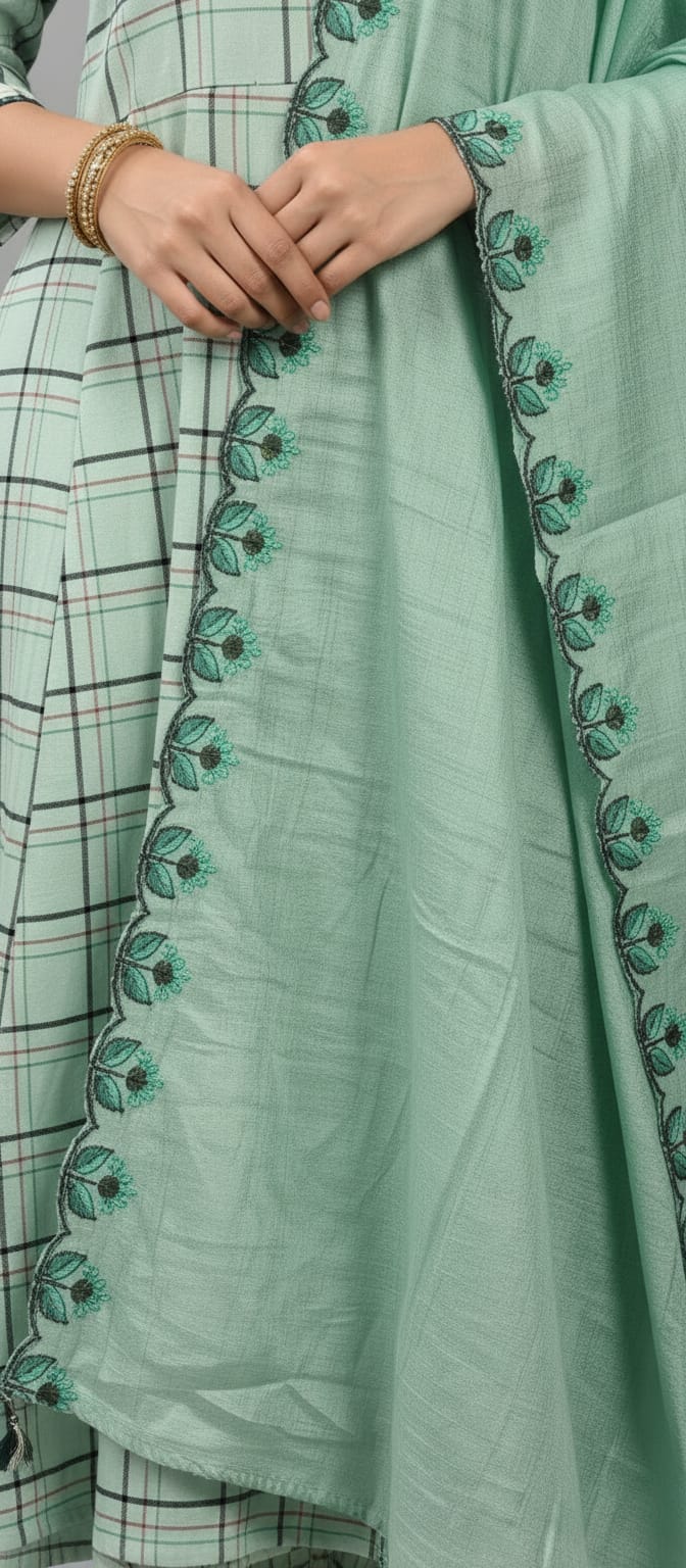 Neelaya Checked Kurta Set