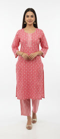Aarini Peach Bloom Kurta Set