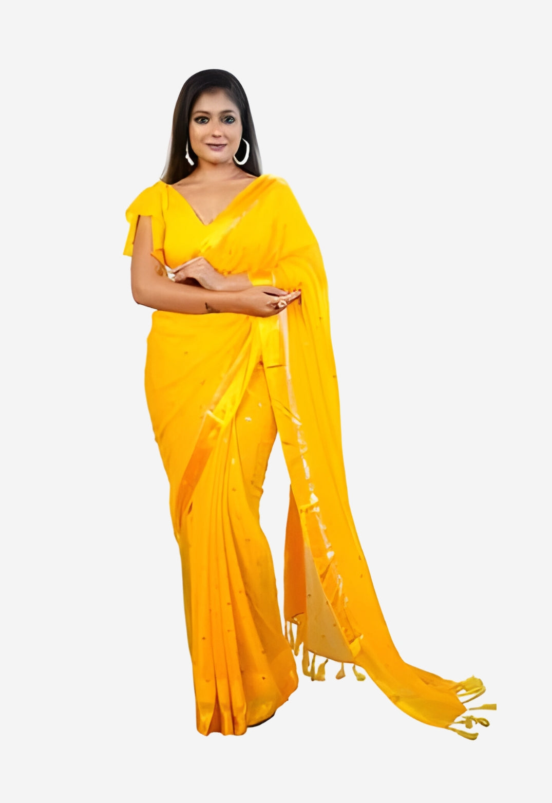 MINAAKSHIGANGAA Women's Designer pure Georgette embroidred Saree